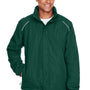 Core 365 Mens Profile Water Resistant Full Zip Hooded Jacket - Forest Green