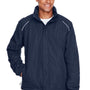 Core 365 Mens Profile Water Resistant Full Zip Hooded Jacket - Classic Navy Blue