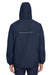 Core 365 88224 Mens Profile Water Resistant Full Zip Hooded Jacket Navy Blue Back