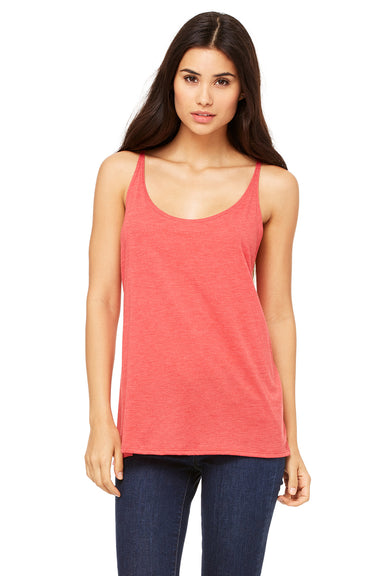 Bella + Canvas 8838 Womens Slouchy Tank Top Red Triblend Front