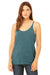 Bella + Canvas 8838 Womens Slouchy Tank Top Heather Teal Green Front