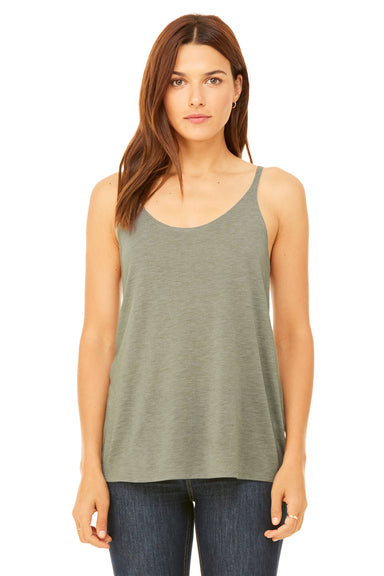 Bella + Canvas 8838 Womens Slouchy Tank Top Heather Stone Front