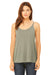 Bella + Canvas 8838 Womens Slouchy Tank Top Heather Stone Front