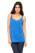 Bella + Canvas 8838 Womens Slouchy Tank Top Royal Blue Triblend Front