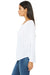 Bella + Canvas 8852 Womens Flowy Long Sleeve Wide Neck T-Shirt White Side