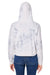 J America 8853JA Womens Cropped Hooded Sweatshirt Hoodie Grey Tie Dye Back