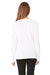 Bella + Canvas 8855 Womens Flowy Long Sleeve V-Neck T-Shirt White Back