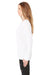 Bella + Canvas 8855 Womens Flowy Long Sleeve V-Neck T-Shirt White Side