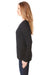Bella + Canvas 8855 Womens Flowy Long Sleeve V-Neck T-Shirt Black Side