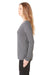 Bella + Canvas 8855 Womens Flowy Long Sleeve V-Neck T-Shirt Heather Dark Grey Side