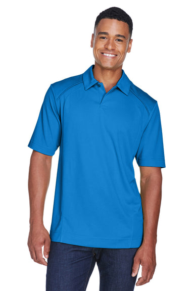 North End 88632 Mens Sport Red Performance Moisture Wicking Short Sleeve Polo Shirt Nautical Blue Front