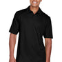 North End Mens Sport Red Performance Moisture Wicking Short Sleeve Polo Shirt - Black