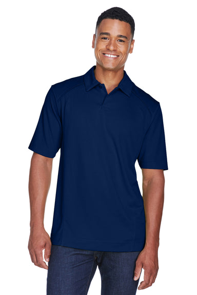 North End 88632 Mens Sport Red Performance Moisture Wicking Short Sleeve Polo Shirt Navy Blue Front