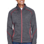 North End Mens Sport Red Flux Full Zip Jacket - Carbon Grey/Olympic Red