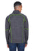 North End 88697 Mens Sport Red Flux Full Zip Jacket Carbon Grey/Acid Green Back
