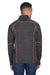 North End 88697 Mens Sport Red Flux Full Zip Jacket Carbon Grey/Orange Back