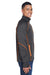 North End 88697 Mens Sport Red Flux Full Zip Jacket Carbon Grey/Orange Side