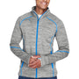 North End Mens Sport Red Flux Full Zip Jacket - Platinum Grey/Olympic Blue