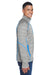 North End 88697 Mens Sport Red Flux Full Zip Jacket Platinum Grey/Royal Blue Side