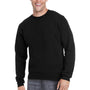 J America Mens Crewneck Sweatshirt - Solid Black