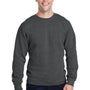 J America Mens Crewneck Sweatshirt - Black Triblend