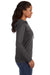 Anvil 887L Womens Long Sleeve Hooded T-Shirt Hoodie Heather Dark Grey/Dark Grey Side