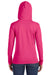 Anvil 887L Womens Long Sleeve Hooded T-Shirt Hoodie Hot Pink/Neon Yellow Back
