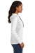Anvil 887L Womens Long Sleeve Hooded T-Shirt Hoodie White/Dark Grey Side