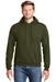 Hanes P170 Mens EcoSmart Print Pro XP Hooded Sweatshirt Hoodie Fatigue Green Front