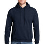 Hanes Mens EcoSmart Print Pro XP Hooded Sweatshirt Hoodie - Heather Navy Blue