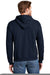 Hanes P170 Mens EcoSmart Print Pro XP Hooded Sweatshirt Hoodie Heather Navy Blue Back