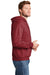 Hanes P170 Mens EcoSmart Print Pro XP Hooded Sweatshirt Hoodie Heather Red Side