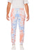 J America 8884JA Mens Tie-Dye Fleece Jogger Sweatpants w/ Pockets Sunset Front