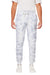 J America 8884JA Mens Tie-Dye Fleece Jogger Sweatpants w/ Pockets Grey Front