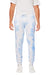 J America 8884JA Mens Tie-Dye Fleece Jogger Sweatpants w/ Pockets Periwinkle Blue Front