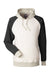 J America 8886JA Mens Vintage Hooded Sweatshirt Hoodie Antique White/Black 3Q
