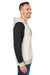 J America 8886JA Mens Vintage Hooded Sweatshirt Hoodie Antique White/Black Side