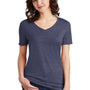 Jerzees Womens Vintage Snow Short Sleeve V-Neck T-Shirt - Navy Blue