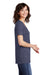 Jerzees Womens Vintage Snow Short Sleeve V-Neck T-Shirt Navy Blue Side