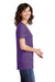 Jerzees Womens Vintage Snow Short Sleeve V-Neck T-Shirt Purple Side