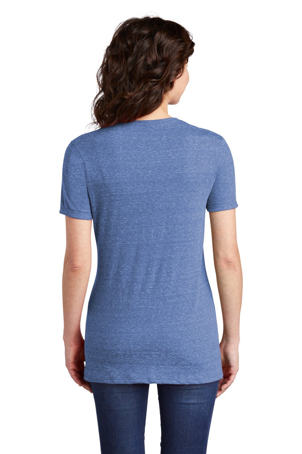 Jerzees Womens Vintage Snow Short Sleeve V-Neck T-Shirt Royal Blue Side