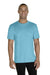Jerzees 88MR Mens Vintage Snow Short Sleeve Crewneck T-Shirt Heather Caribbean Blue Front