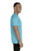 Jerzees 88MR Mens Vintage Snow Short Sleeve Crewneck T-Shirt Heather Caribbean Blue Side
