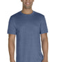Jerzees Mens Vintage Snow Short Sleeve Crewneck T-Shirt - Heather Denim Blue