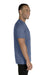 Jerzees 88MR Mens Vintage Snow Short Sleeve Crewneck T-Shirt Heather Denim Blue Side