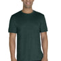 Jerzees Mens Vintage Snow Short Sleeve Crewneck T-Shirt - Heather Forest Green - Closeout