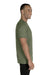 Jerzees 88MR Mens Vintage Snow Short Sleeve Crewneck T-Shirt Heather Military Green Side