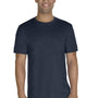 Jerzees Mens Vintage Snow Short Sleeve Crewneck T-Shirt - Heather Navy Blue