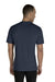 Jerzees 88MR Mens Vintage Snow Short Sleeve Crewneck T-Shirt Heather Navy Blue Back