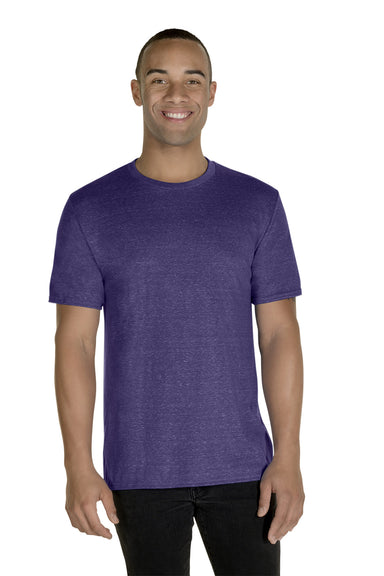Jerzees 88MR Mens Vintage Snow Short Sleeve Crewneck T-Shirt Heather Purple Front